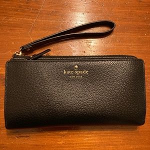 Kate Spade Black Wristlet with Phone Pocket